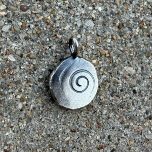 Stamped Silver Charm